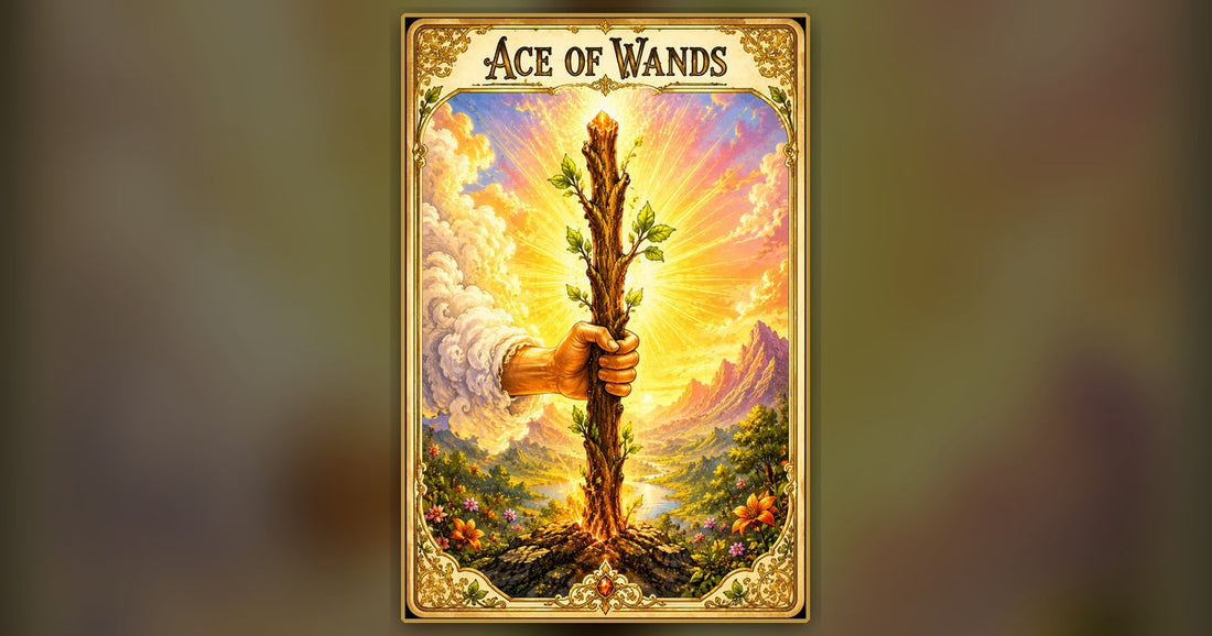 Ace of Wands tarot card — full artwork
