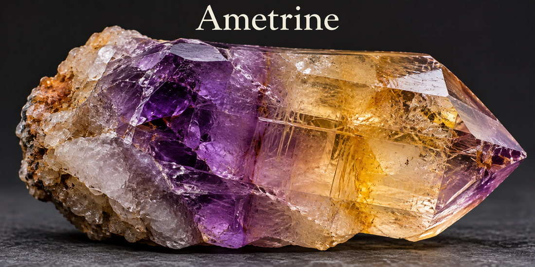 Natural Ametrine quartz specimen — Roosters Peacock crystal guide