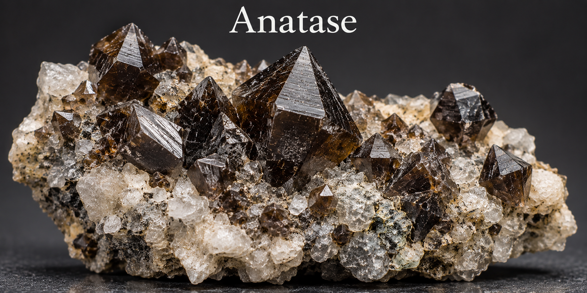 Anatase titanium dioxide mineral specimen — Roosters Peacock crystal guide