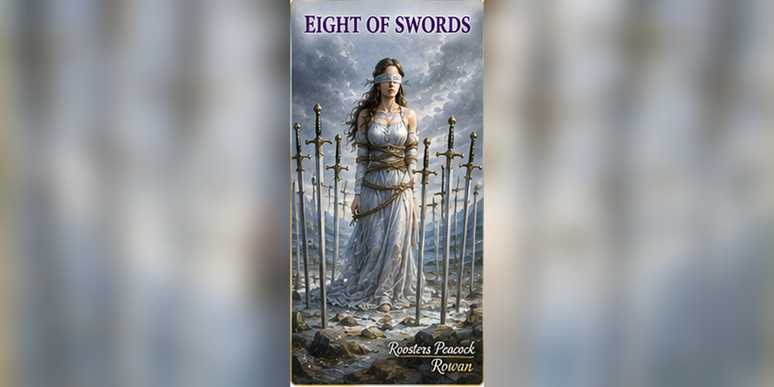 Eight of Swords tarot card artwork