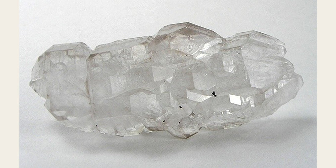 Elestial-style skeletal quartz specimen from Brazil — Roosters Peacock crystal guide