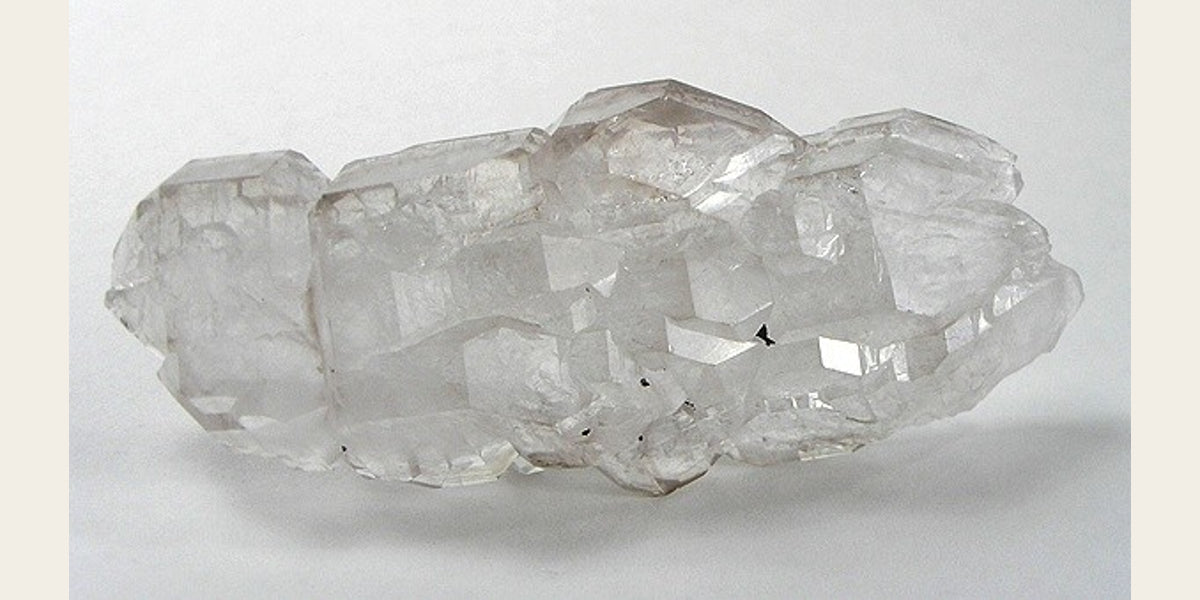 Elestial-style skeletal quartz specimen from Brazil — Roosters Peacock crystal guide