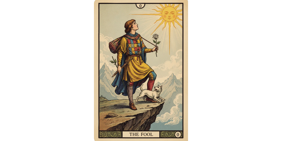 The Fool Major Arcana tarot card artwork