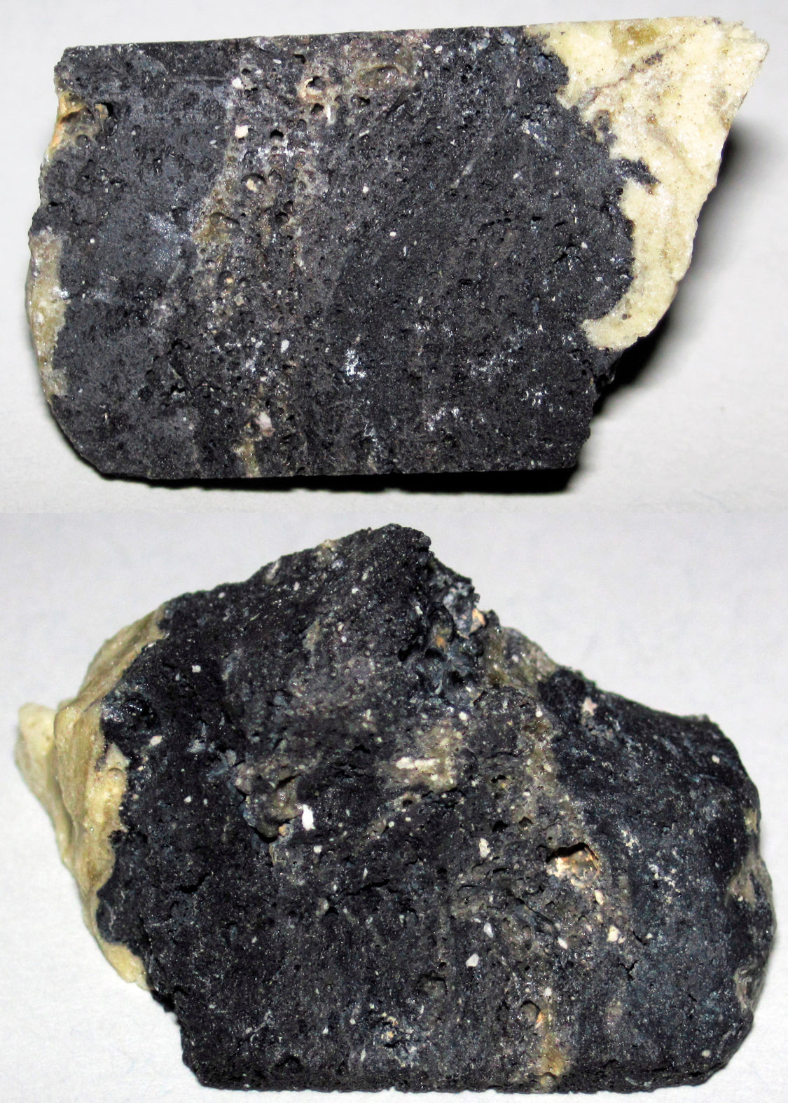 Impactite from Zhamanshin Impact Crater, Kazakhstan; James St. John, CC BY 2.0 — Roosters Peacock crystal guide