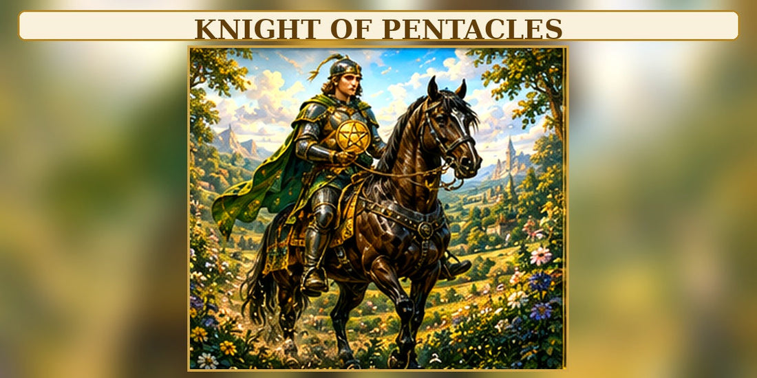 Knight of Pentacles illustrated tarot artwork