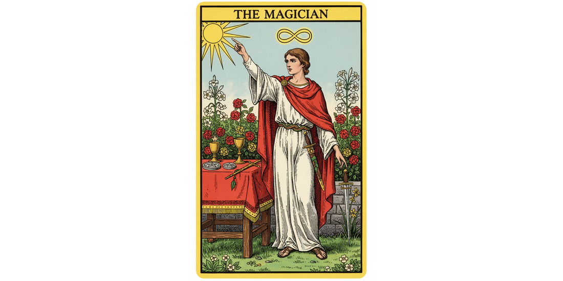 The Magician Major Arcana tarot card artwork