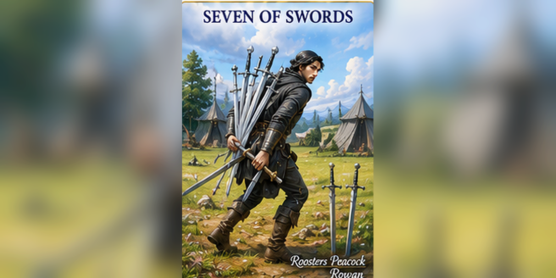 Seven of Swords tarot card artwork