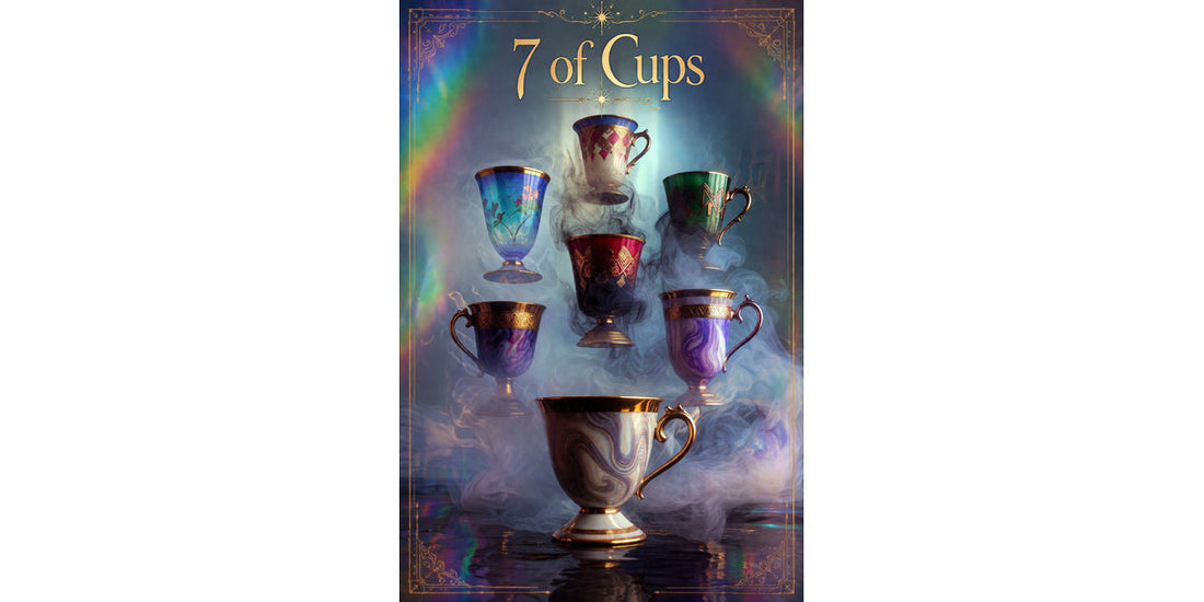 Seven of Cups tarot card artwork