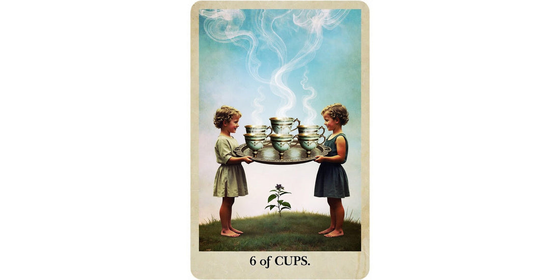 Six of Cups tarot card artwork