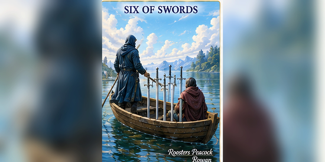 Six of Swords tarot card artwork
