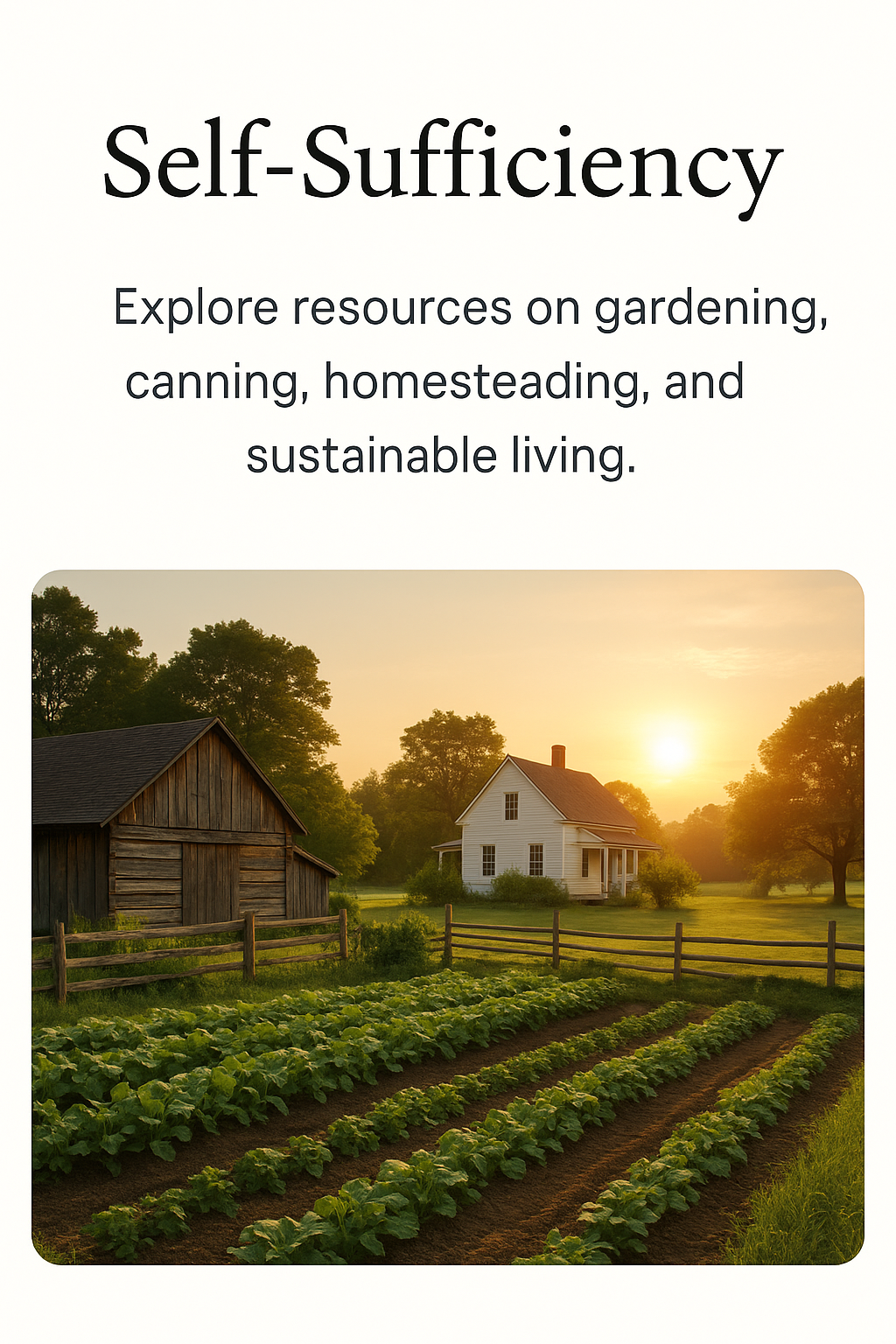 Self-Sufficiency