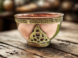 Triquetra Copper Offering Bowl | Altar Smudge Pot | 3" Handmade in India