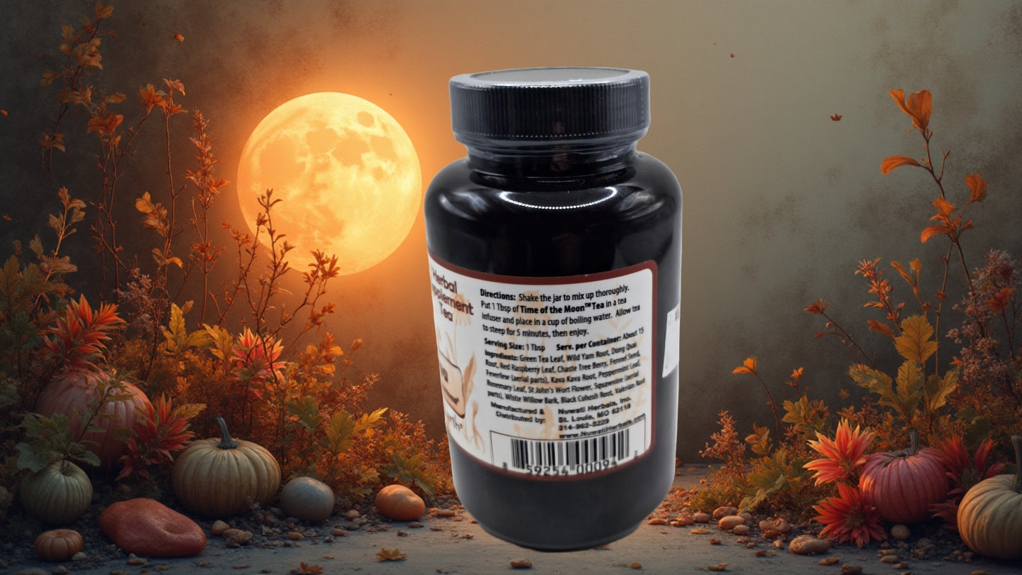 Nuwati Herbals Time of the moon Tea Comforting Support for PMS and Menopause 2 0z