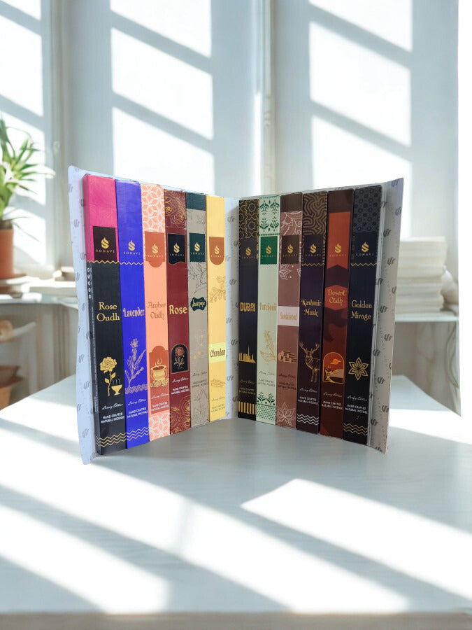 Sonavi Fragrance Tester Kit - Luxury Line: 12 premium incense sticks (1 of each unique scent)