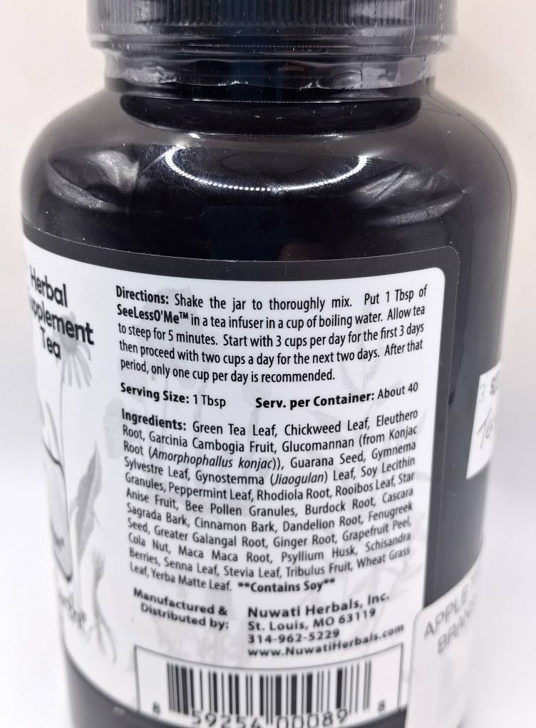 Nuwati Herbals 6 oz "SeeLessO'Me" Tea Comforting Weightloss Support