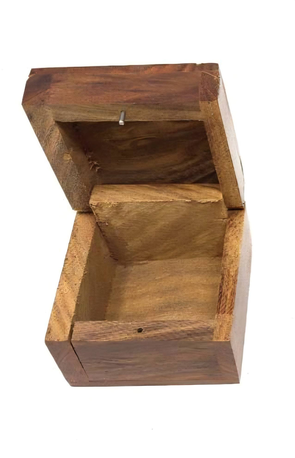 Roosters Peacock Brass Inlaid Wooden Storage Box - Choose Your Design (2.5 x 2 x 3 Inch)