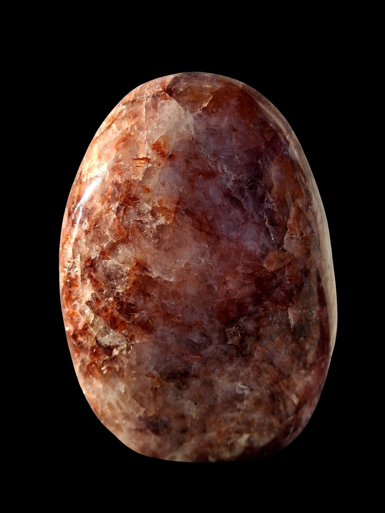 Fire Quartz Freeform | Polished Hematoid Quartz | 2.099 lb