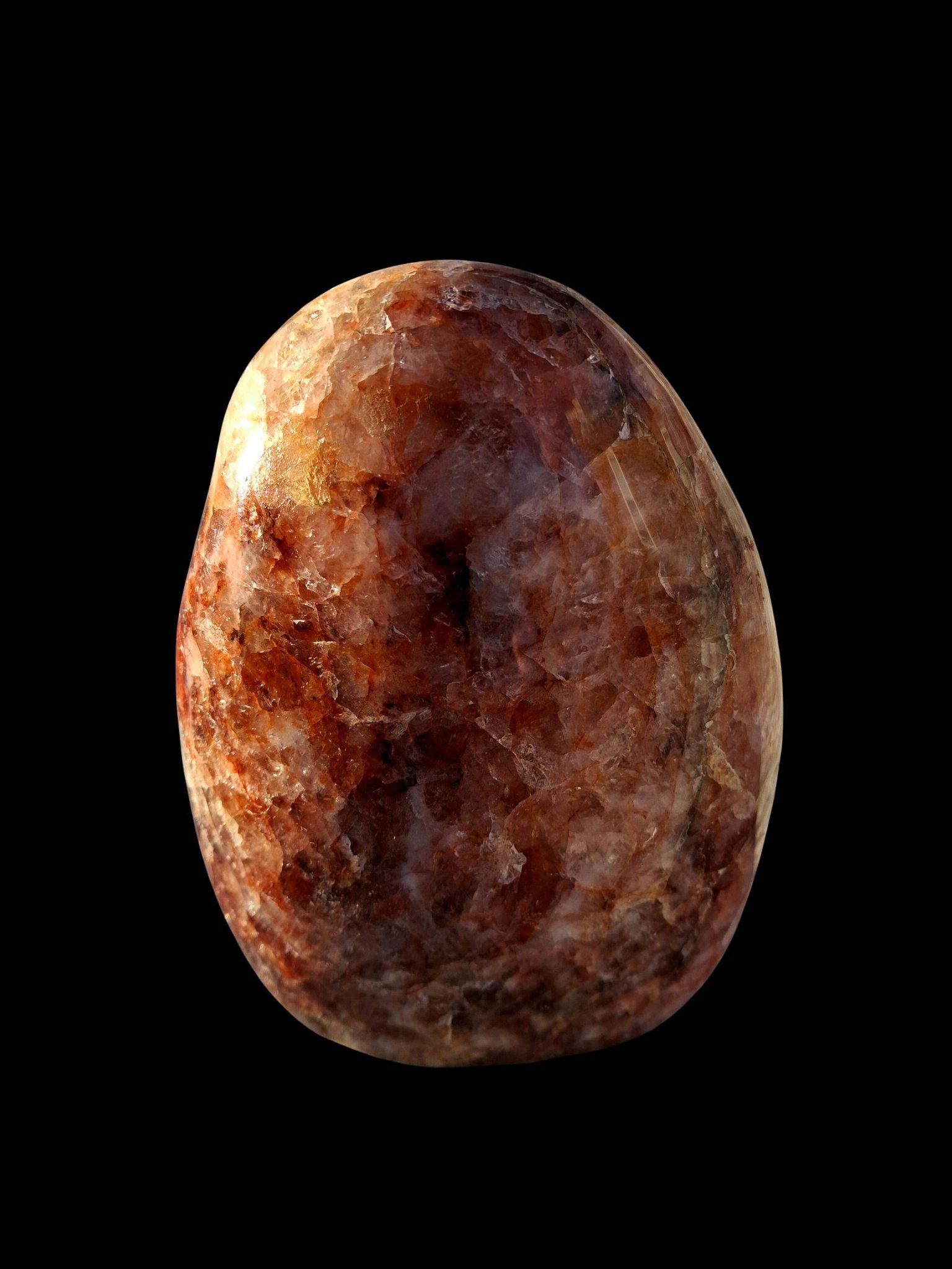 Fire Quartz Freeform | Polished Hematoid Quartz | 2.099 lb