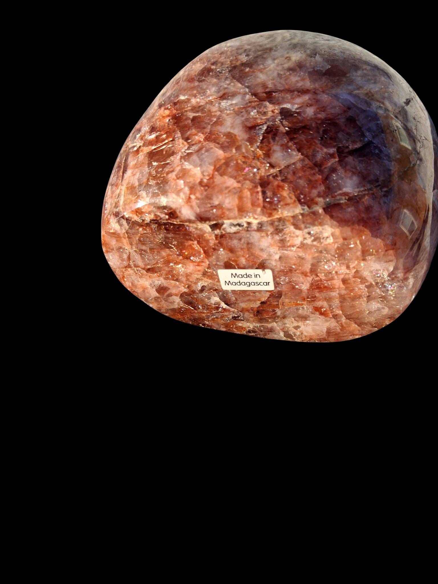 Fire Quartz Freeform | Polished Hematoid Quartz | 2.099 lb