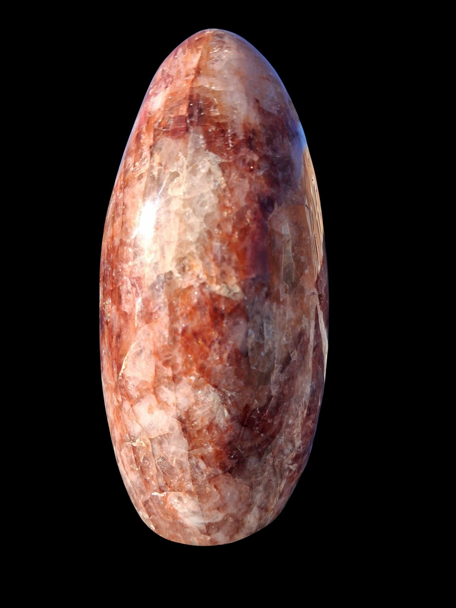 Fire Quartz Freeform | Polished Hematoid Quartz | 2.099 lb