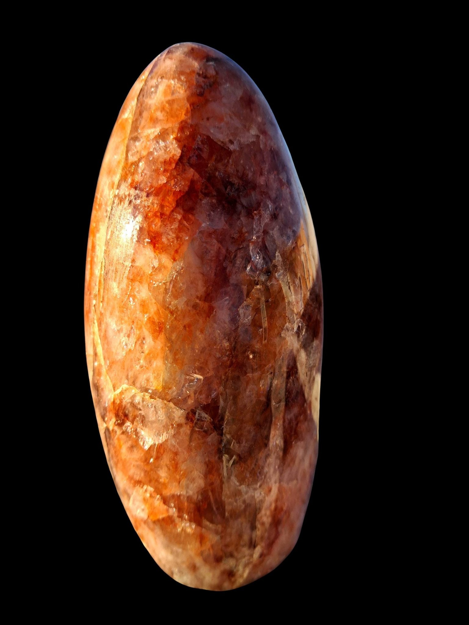 Fire Quartz Freeform | Polished Hematoid Quartz | 2.099 lb