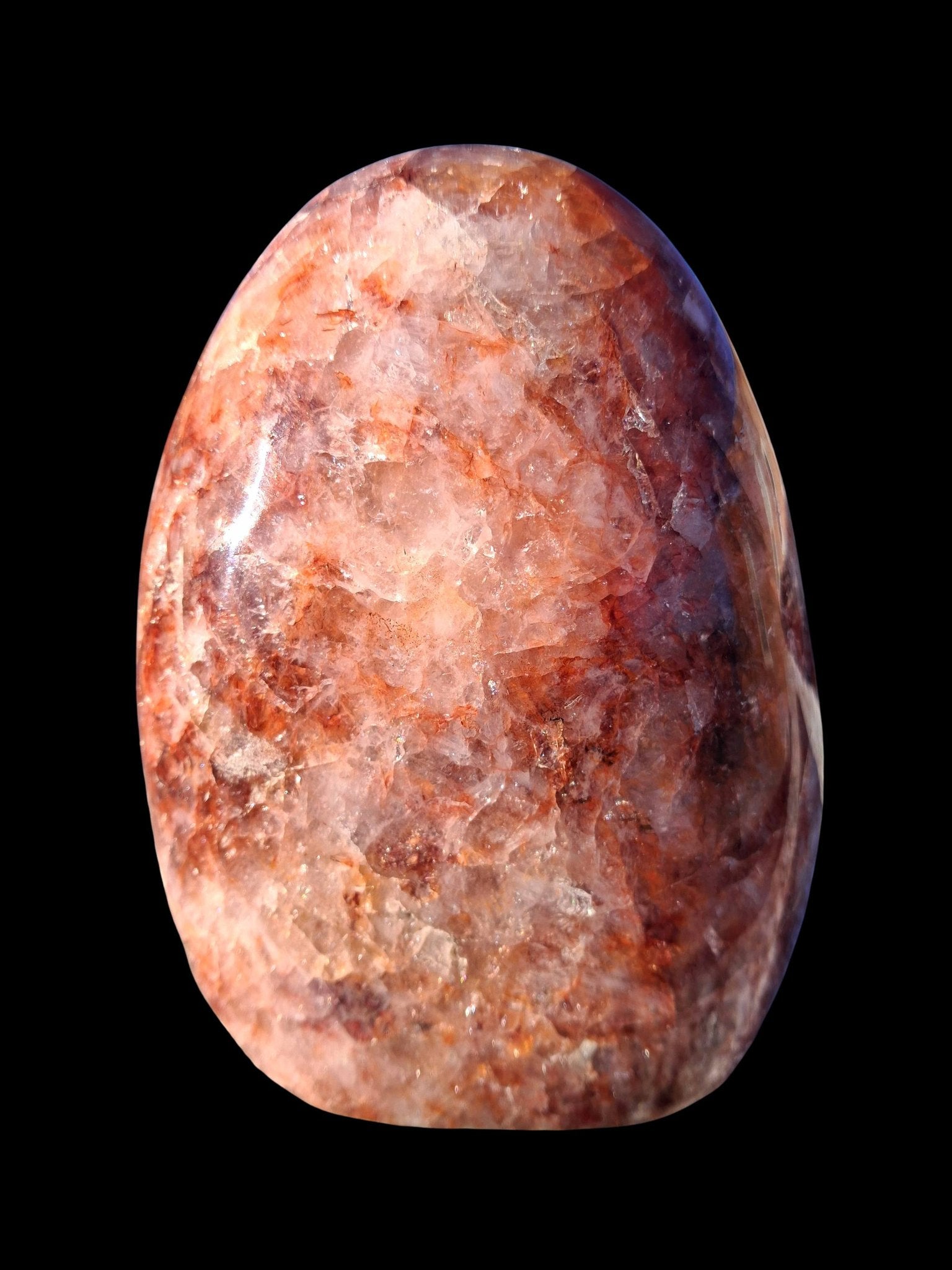 Fire Quartz Freeform | Polished Hematoid Quartz | 2.099 lb