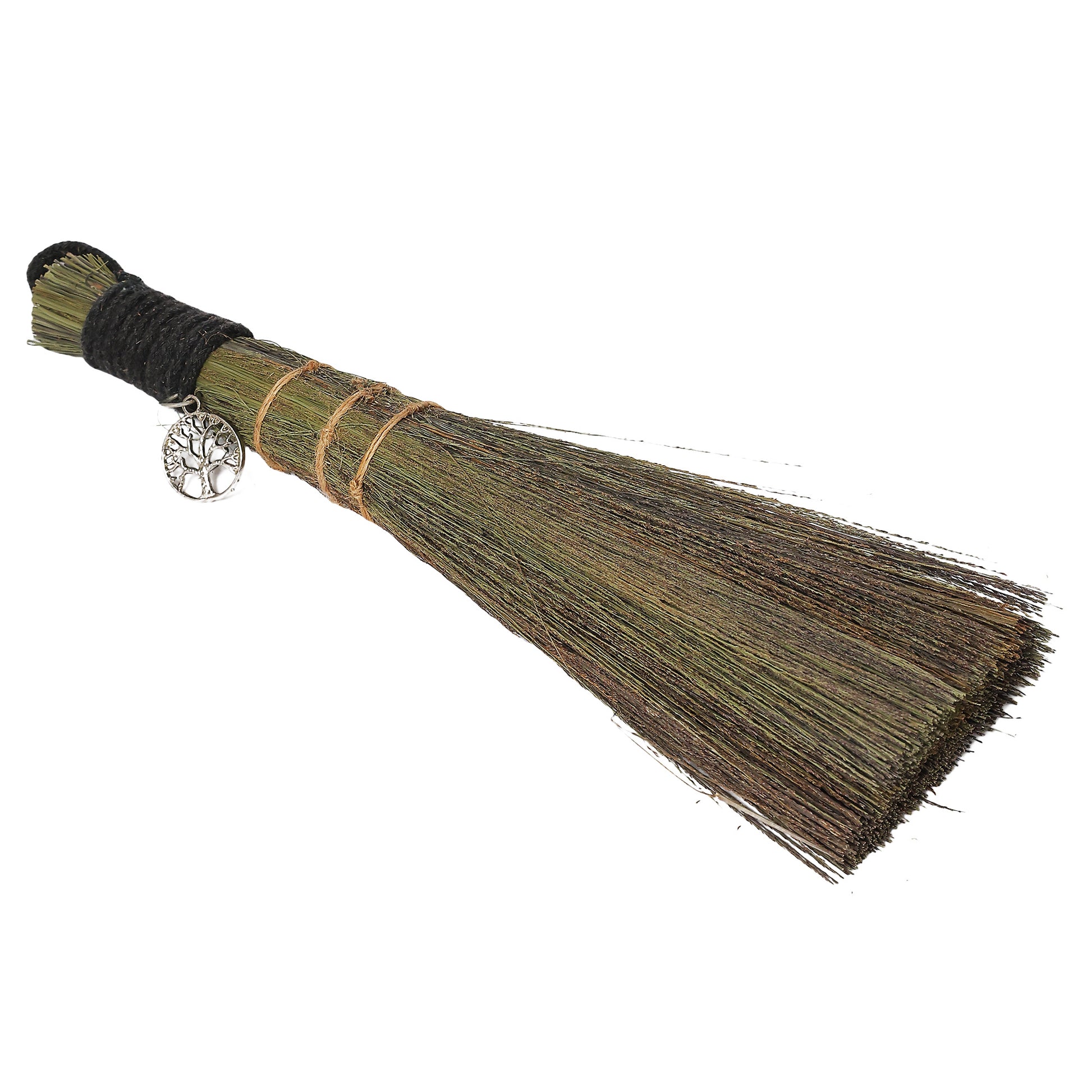 Tree of Life Ritual Altar Broom 8" | Wiccan Besom | Eco-Friendly Natural Bristle | Handmade in India