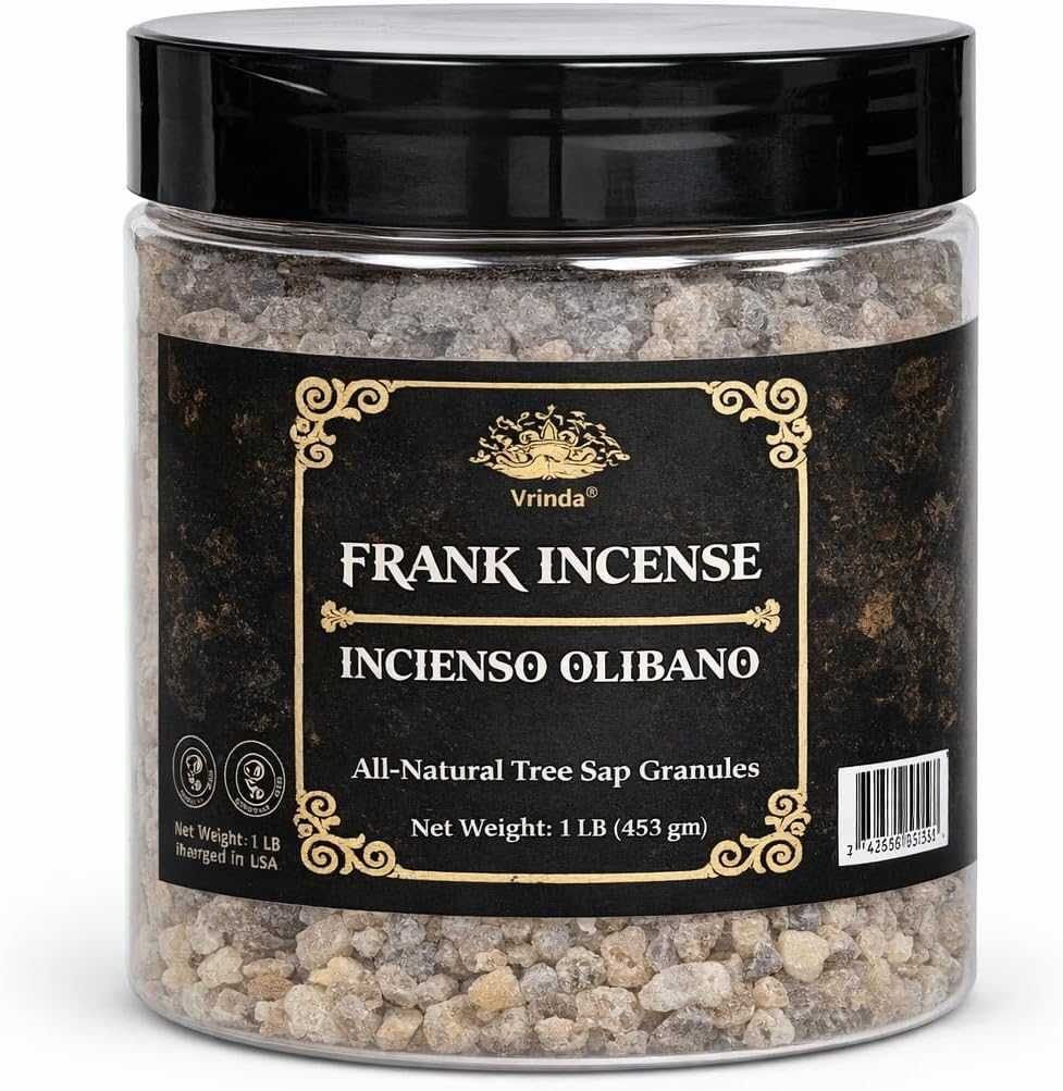 Frankincense Natural Resin Incense | 1 LB (453g) | Natural Tree Sap Granules | Charcoal Burner | Vrinda