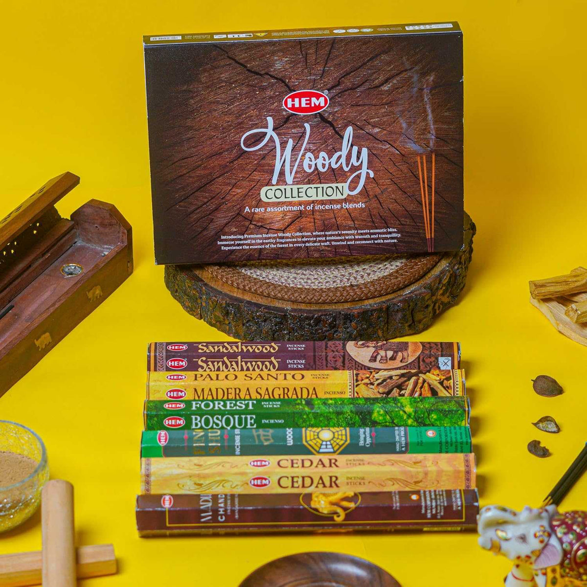 Hem Woody Collection Gift Pack – Earthy, Grounding Incense for Meditation & Ritual