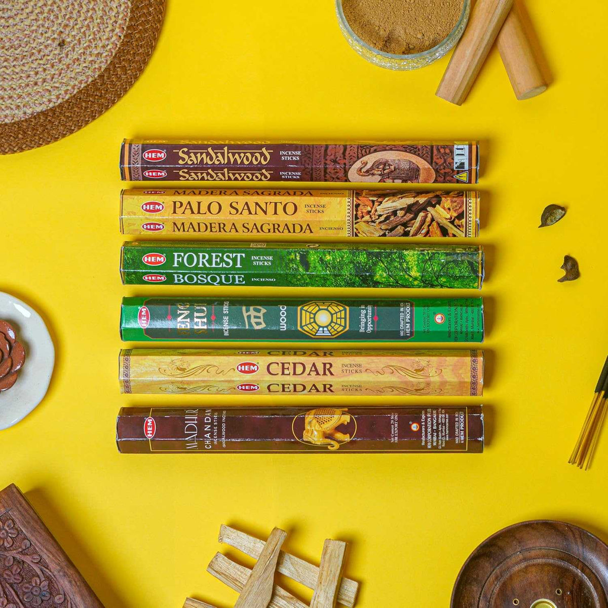 Hem Woody Collection Gift Pack – Earthy, Grounding Incense for Meditation & Ritual