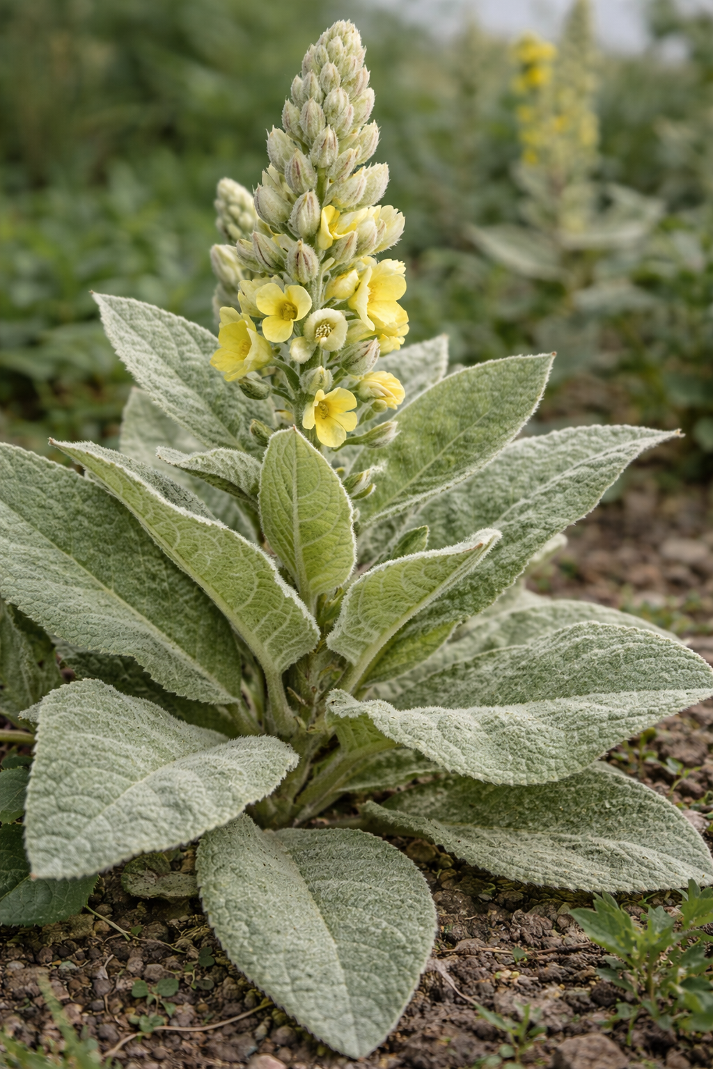 White Sage & White Mullein Flower Smudge Stick 4"