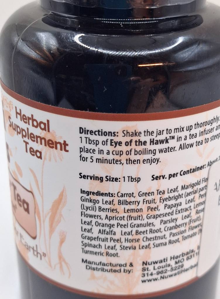Nuwati Herbals  "Eye of the Hawk" Tea Comforting Support for Healthy Vision