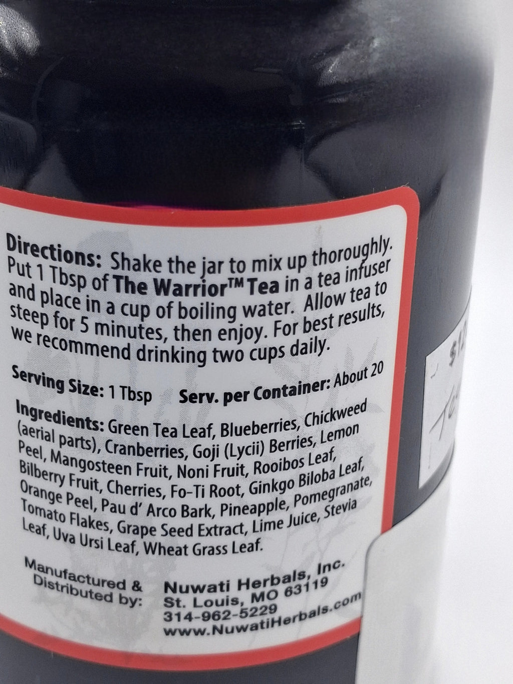 Nuwati Herbals "The Warrior" Tea Comforting Support for Digestion