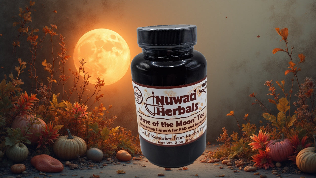 Nuwati Herbals Time of the moon Tea Comforting Support for PMS and Menopause 2 0z