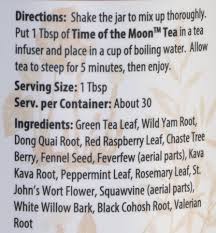 Nuwati Herbals Time of the moon Tea Comforting Support for PMS and Menopause 2 0z