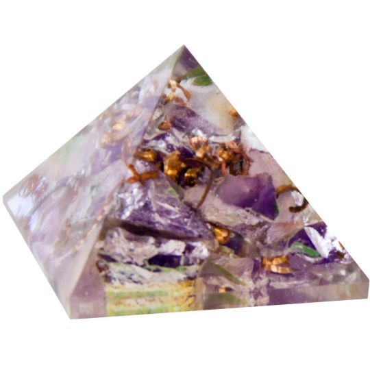Orgone Resin Pyramid – Jasper, Carnelian, Amethyst, Lapis & More | Chakra Healing, EMF Protection & Energy Balancing