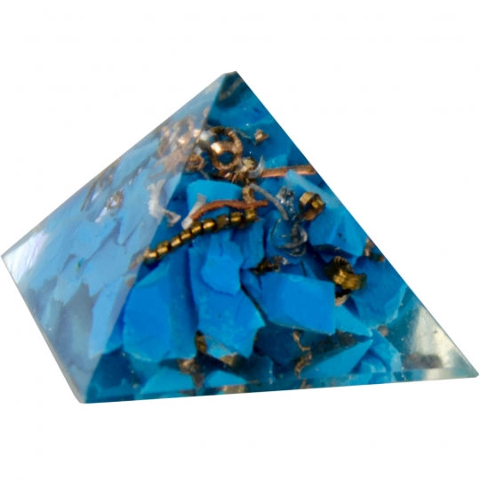Orgone Resin Pyramid – Jasper, Carnelian, Amethyst, Lapis & More | Chakra Healing, EMF Protection & Energy Balancing