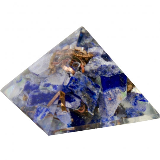 Orgone Resin Pyramid – Jasper, Carnelian, Amethyst, Lapis & More | Chakra Healing, EMF Protection & Energy Balancing