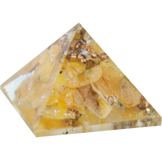 Orgone Resin Pyramid – Jasper, Carnelian, Amethyst, Lapis & More | Chakra Healing, EMF Protection & Energy Balancing