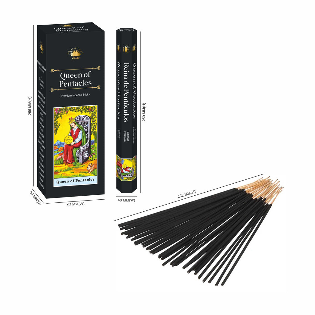Pentacles Hexa Incense Sticks – Prosperity, Abundance & Grounding | Tarot-Inspired Ritual Incense | 20 Sticks