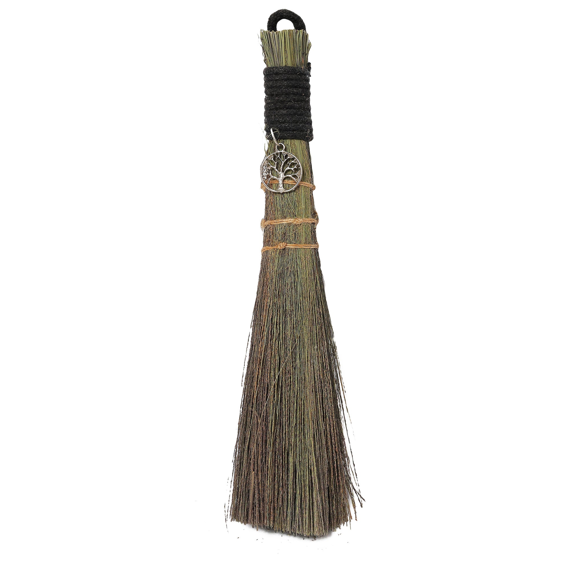 Tree of Life Ritual Altar Broom 8" | Wiccan Besom | Eco-Friendly Natural Bristle | Handmade in India