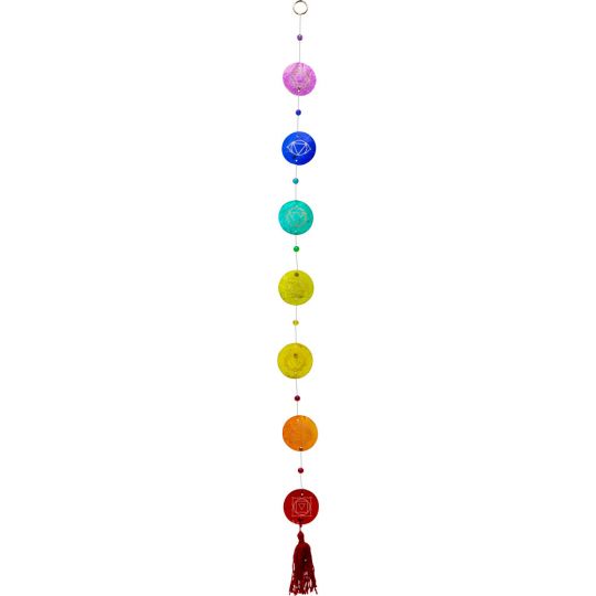 7 Chakra Shell Wall Hanging – Bohemian Spiritual Decor
