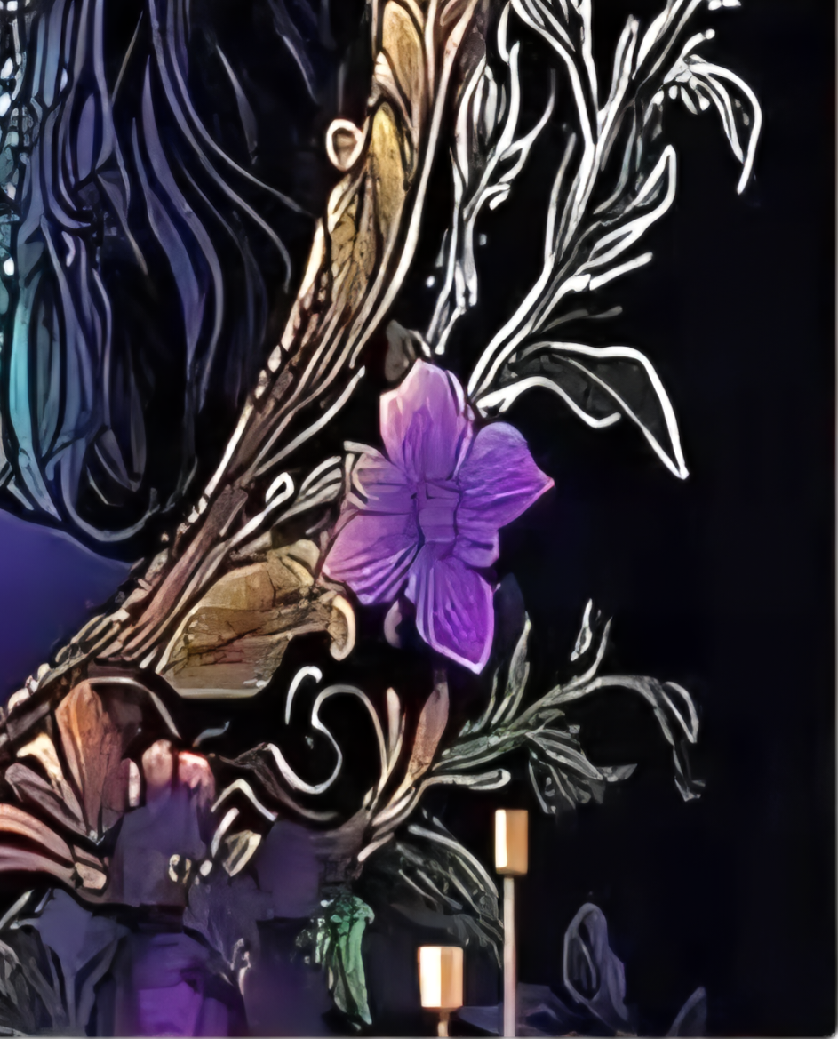 Psychedelic Purple Mystic Lovers Tapestry - Trippy Hippie Meditation Wall Hanging (59 x 51 Inch)