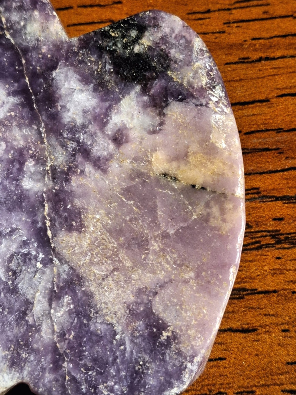 Amethyst gemstone pumpkin carved detail in white lavender and deep purple