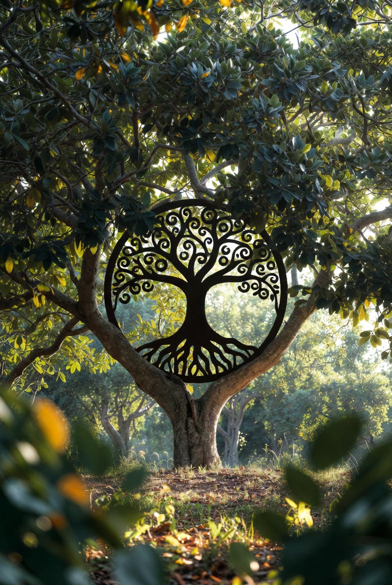 Chakra Gemstone Wall Window Hanging - Vibrant 11-12" Spiritual Accent Tree of Life or Goddess