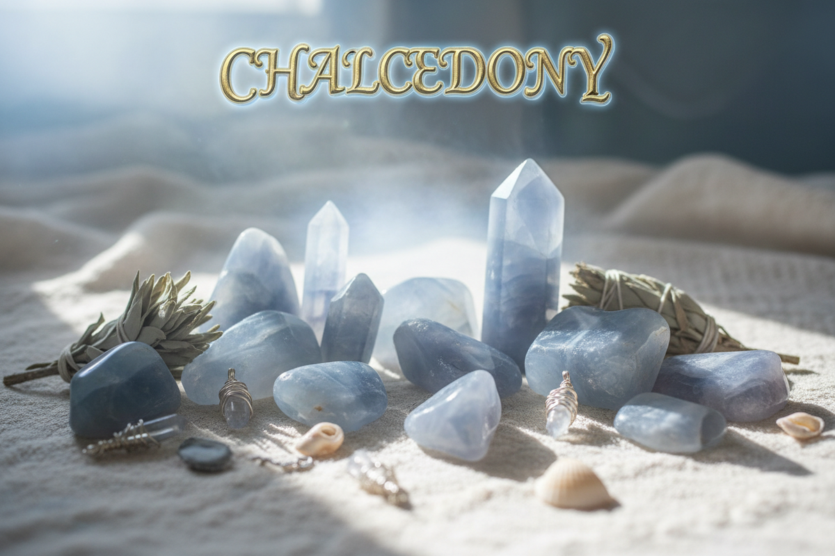 Pendulum Hexagonal Chalcedony - Divination & Dowsing Tool