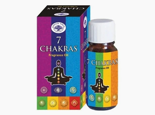 Green Tree Fragrance Oil 10ml – 7 Chakras, White Sage, Reiki Energy, Mother Earth, 7 Angels & Angel Healing | Spiritual Aromatherapy Oil with Dropper
