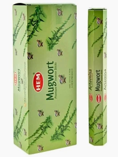 HEM Mugwort Premium Incense Sticks | 20 Sticks | Lucid Dreaming & Psychic Awareness | Handrolled in India