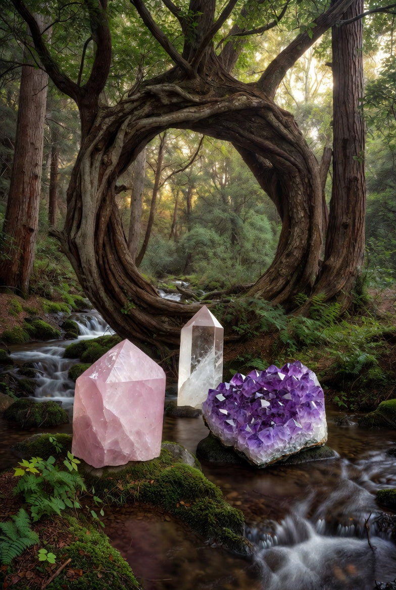 Chakra Gemstone Wall Window Hanging - Vibrant 11-12" Spiritual Accent Tree of Life or Goddess