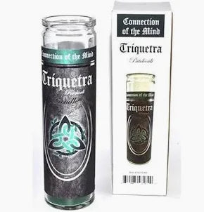 7 Day Glass Ritual Candle 8" – Goddess, Tree of Life, Raven, Pentacle, Horned God, Three Maidens, Triquetra & More | Intention Candles for Spellwork & Ritual